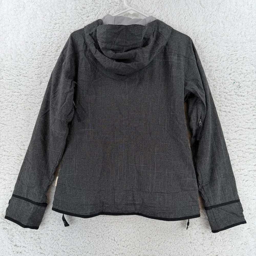 Burton Dryride Jacket Womens Small Gray Check Hooded Insulated Ski‎ Snowboard